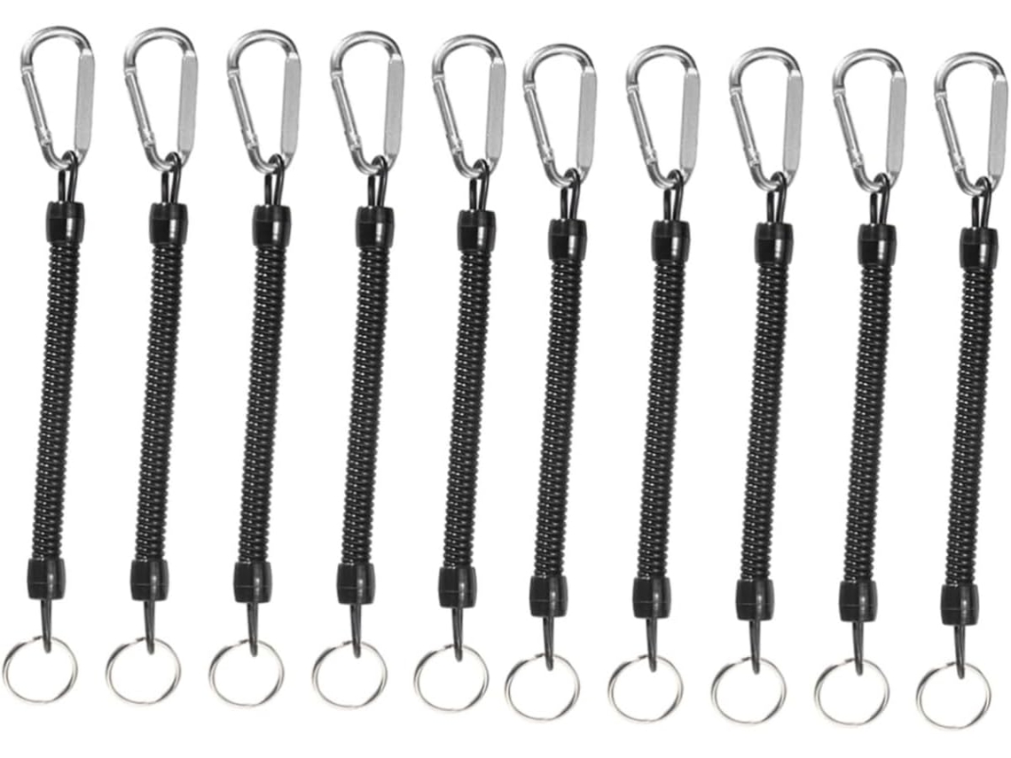 15 Piezas De Llaveros Con Cordones Elásticos Retráctiles