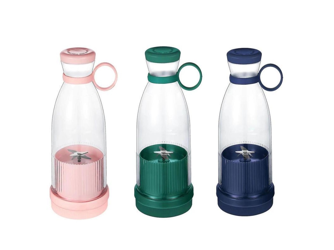 Batidora Usb Portátil Para Batidos Y Zumos De Frutas, Recargable, 350 Ml, Rosa.