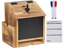 Buzón De Sugerencias | Herramienta De Pared De Madera Con Cerradura Para Ahorrar Y Recaudar Fondos |