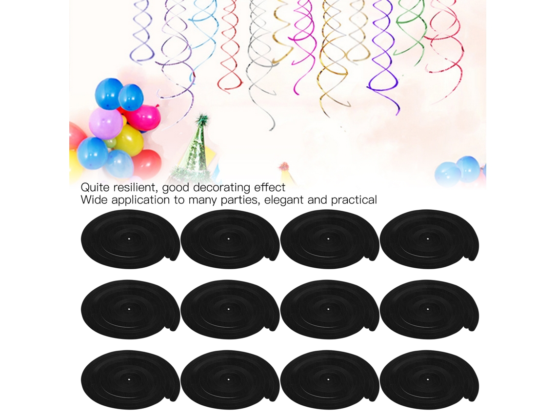 12 Lámparas Colgantes Con Diseño De Espiral En Papel De Aluminio Para Decoración De Techo, Ideales Para Fiestas De Cumpleaños, Graduaciones Y Bodas.