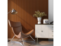 Set de 16x paneles de pared Vang acústico en MDF y fieltro 120 x 60 x 2 cm (11,52 m²) - Teca  [NEU.HOLZ]