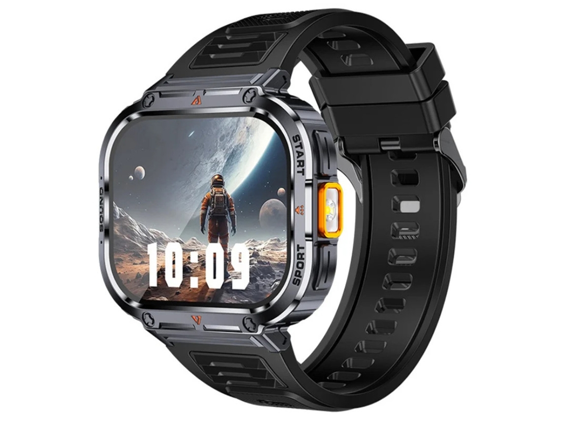 Reloj inteligente con llamadas Bluetooth, linterna, monitorización de frecuencia cardíaca, oxígeno en sangre y presión arterial, y modos Bestvite.