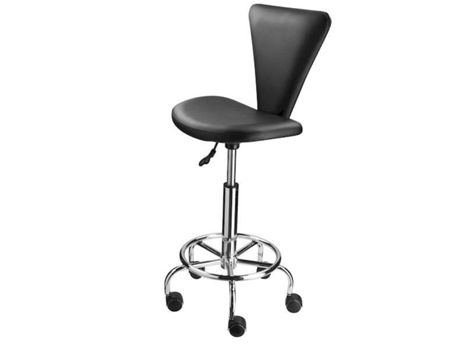 Cadeira regulavel altura 56-68cm preta com pousa pés Eurostil 02733
