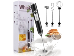 Espumador de leche portátil recargable por USB con batidor y espumador de 3 cabezales Siurn