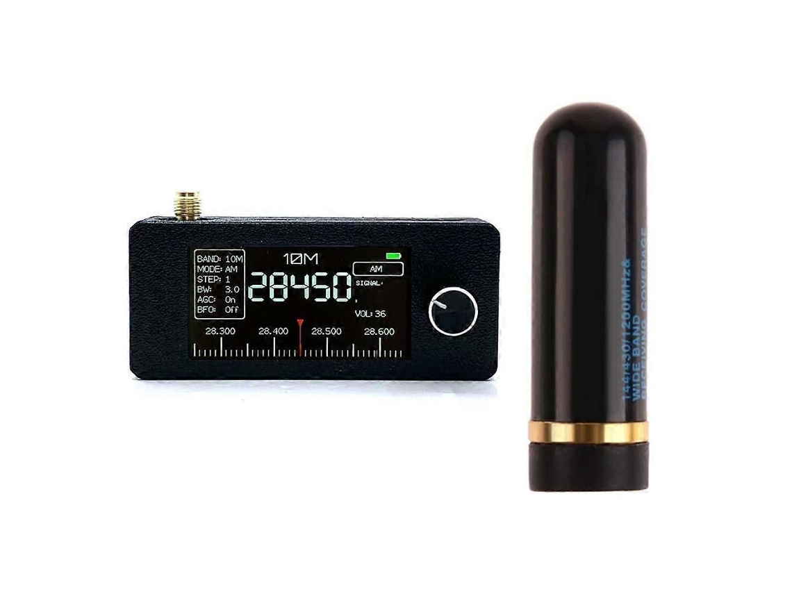 Radio portátil de bolsillo de 0,5 kHz y 181 MHz con pantalla IPS de 1,9 pulgadas y receptor de antena, bandas HF, SW, MW y VHF GOKOCO
