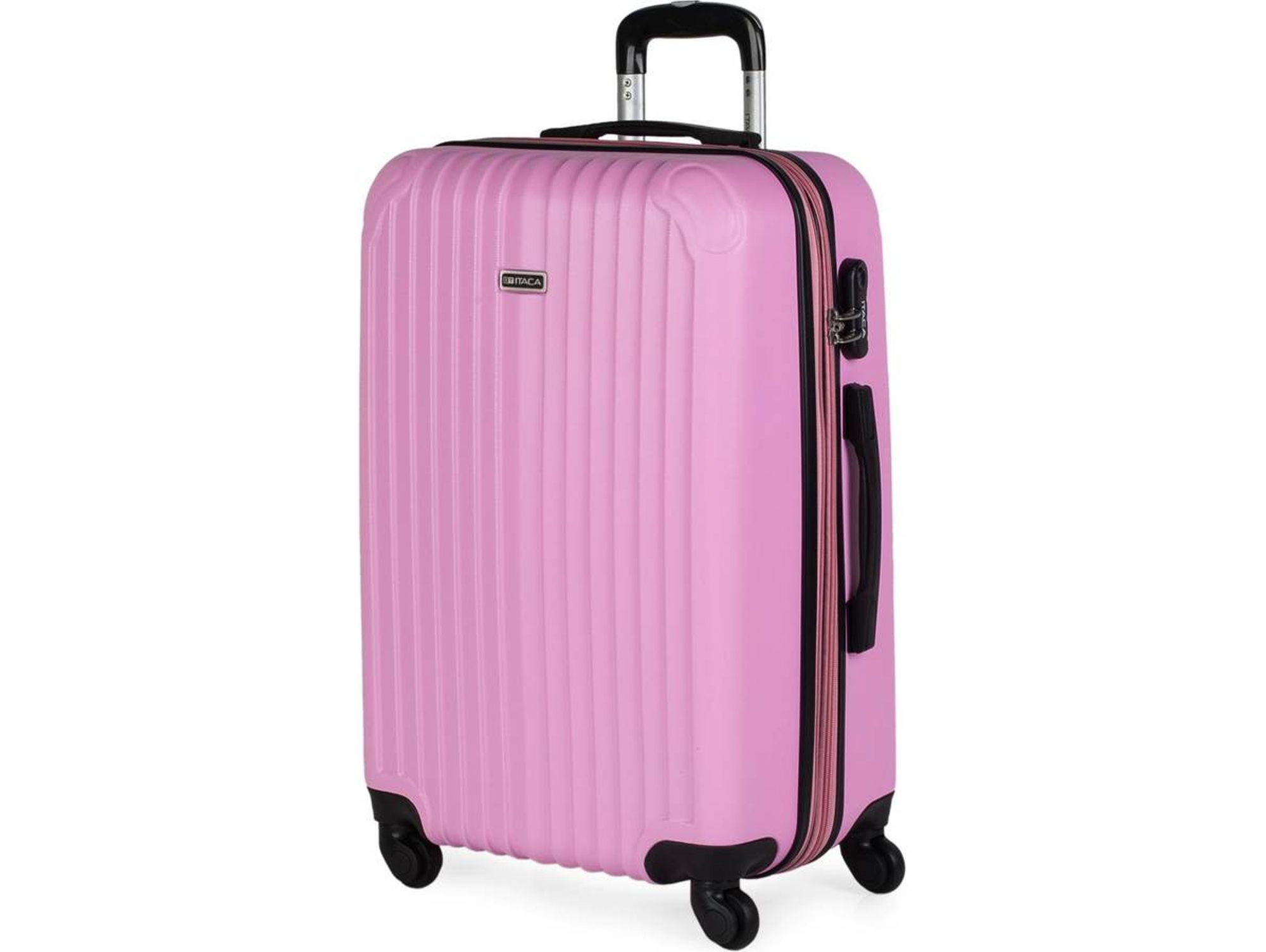 Maleta de Viaje Mediana ITACA Abs Rígida Rosa (66x41x27+5 cm - 70 L)