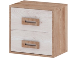 Mesita de Noche MUEBLAM Roble Artic Melamina (43x42x28 cm)