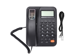 Teléfono fijo con contestador automático y pantalla LCD
