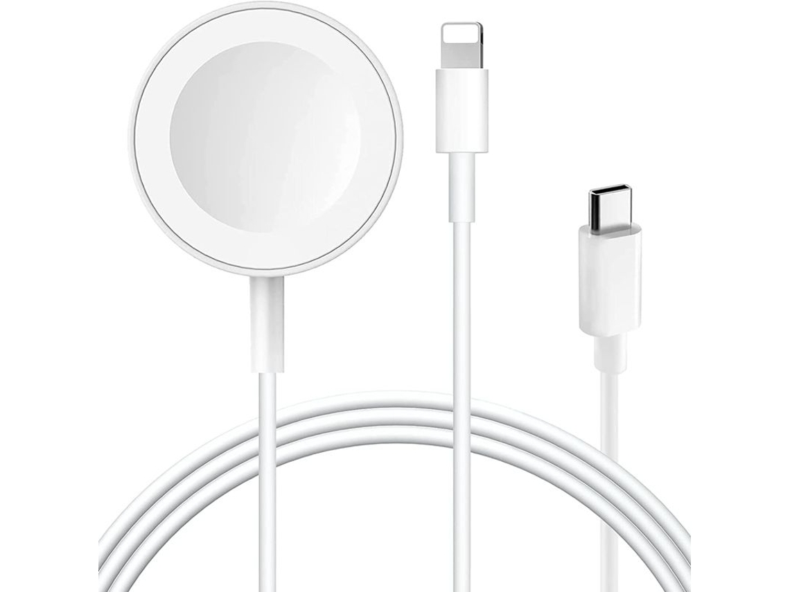 Apple Watch Series y iPhone 2 en 1 Cable de carga magnético USB de 1,2 m