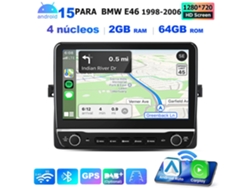 Pantalla Android Auto De 10.1" (2 Gb + 64 Gb) – Radio Gps Android 15 Para Bmw E46 (1998–2006) – Bluetooth, Controles En El Volante, Carplay