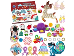 Calendario De Adviento De Navidad Con 35 Burbujas, Juguetes Sensoriales Antiestrés Y Cuenta Regresiva. Regalo De Navidad.