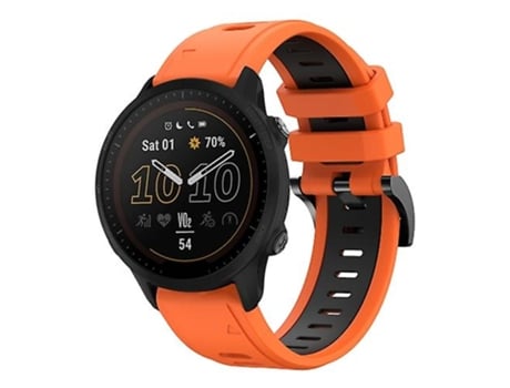 Correa De Reloj Inteligente Para Garmin Forerunner 955, Correa De Reloj De Silicona Deportiva De Dos Colores, Naranja Y Negro, 22Mm VENISYMLIS