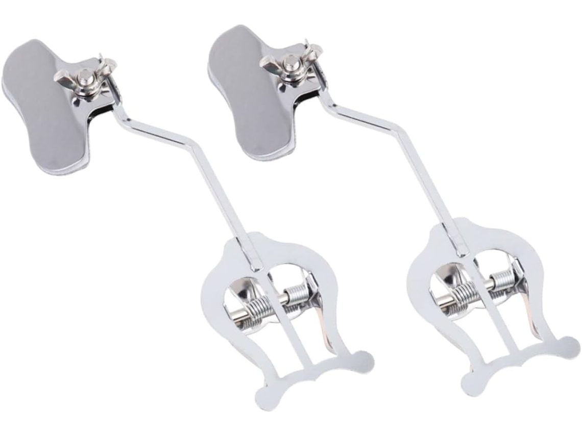 Conjunto De 2 Prendedores De Partitura Prateados Para Trombone, Acessórios Leves E Duráveis Para O Instrumento.
