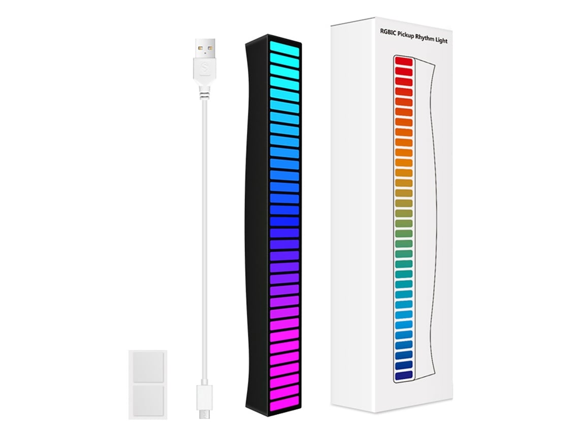 2026-barra Led Reactiva Al Sonido Rgb Con Control Por App Para Música, Juegos, Pc, Tv Y Habitaciones