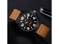 Reloj De Pulsera Analógico De Cuarzo Informal Para Hombre Gaiety Con Correa De Pu Beige.