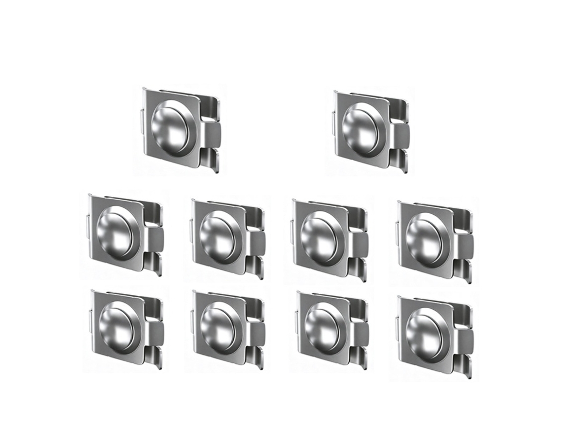 Conector Para Valla De Acero Inoxidable 304 — Paquete De 10, Conector De Doble Varilla Y Arandela Para Vallas, Enrejados, Pérgolas Y Recintos Para Ani