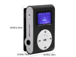 Reproductor MP3 Cuich Reproductor MP3 portátil con pantalla LCD para deportes y actividades al aire libre