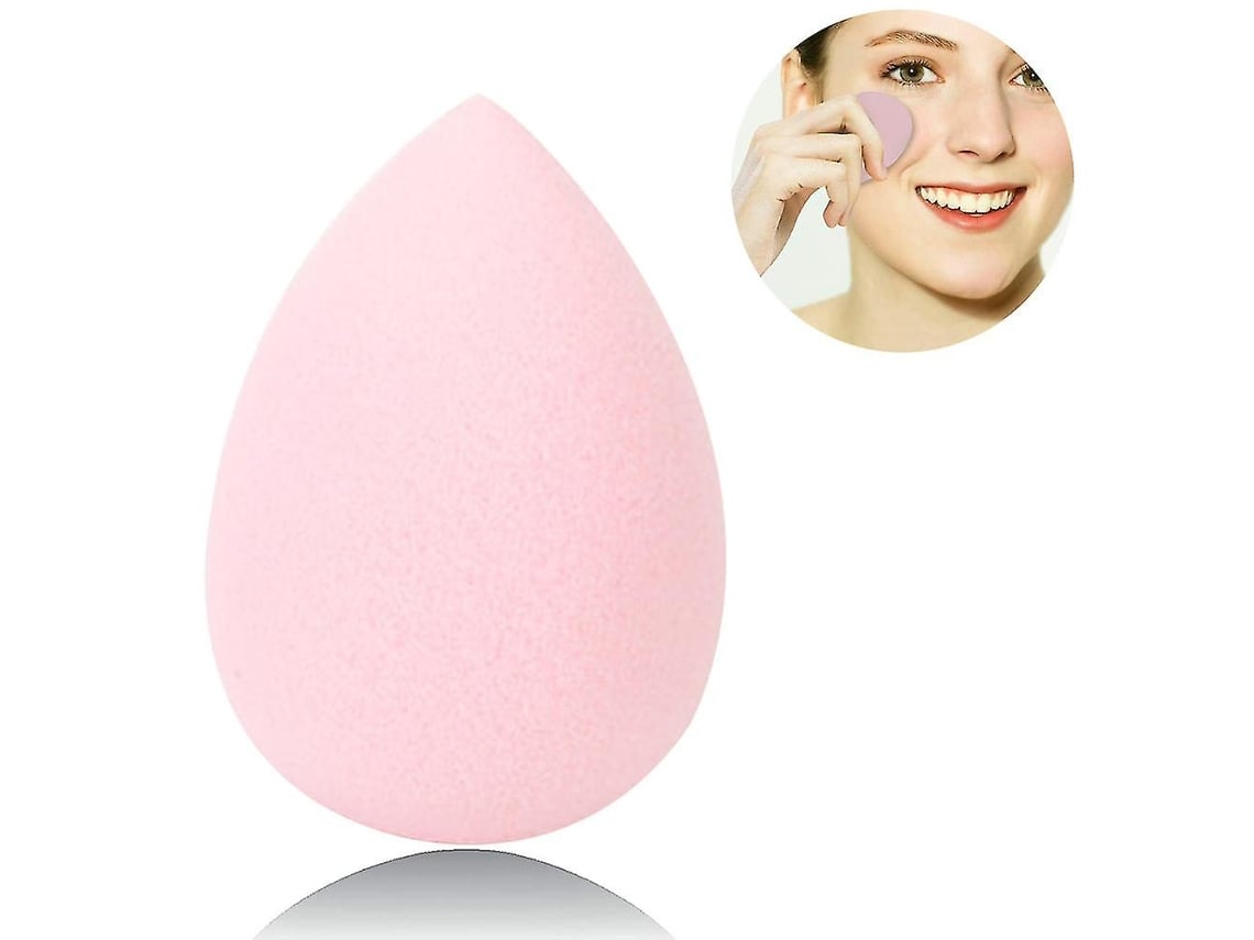 Esponja De Maquillaje Sin Latex Para Base Líquida Polvos Cremas Libre De Crueldad Corte Oblicuo Gotita De Agua Negro