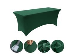 Mantel Rectangular Elástico De Spandex Para Bodas, Banquetes Y Fiestas (verde Oscuro/122x75x75cm) Gertiz