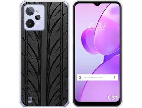 Carcasa para Realme C31 TUMUNDOSMARTPHONE Dibujos Neumatico Multicolor