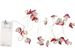 20 Guirnaldas De Luces Led Rojas Con Forma De Hongo, Ligeras Y Creativas.