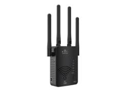 Enrutador 5G de 1200 m, inalámbrico, estable, 4 antenas de alta ganancia, banda dual, 300 Mbps, alta velocidad, para viajes, color negro, Yizhood