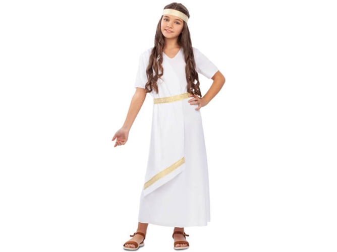 Disfraz de Niña DISFRAZZES Emperatriz Romana Blanca (Talla: 3 a 4 años)