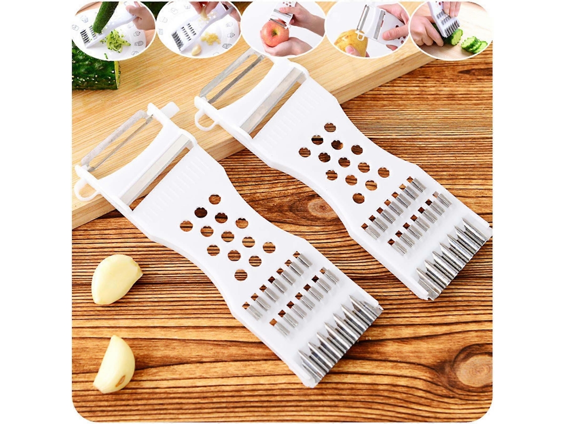 Pelador y cortador de frutas multifuncional de acero inoxidable, utensilio de cocina Flye241977