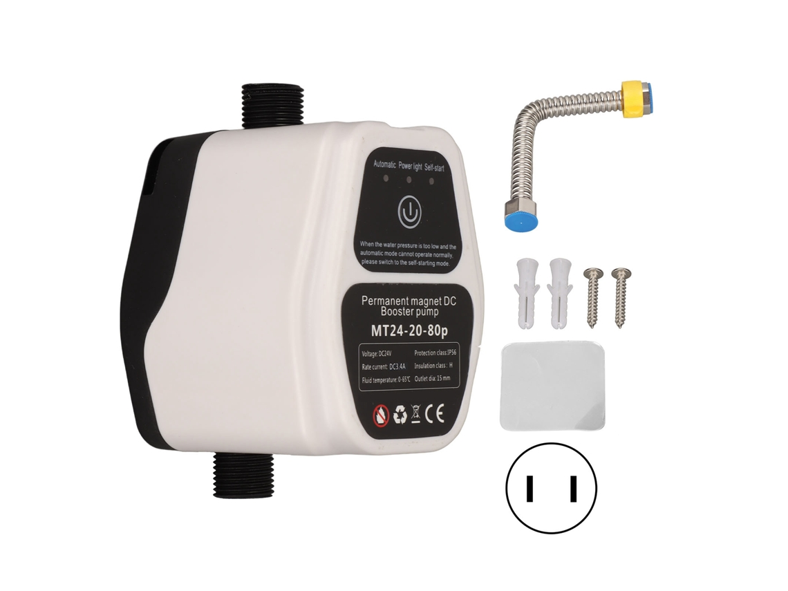 Bomba de impulso de presión de agua automática, ideal para ducha, recirculación, montaje en pared, 100-240 V, llenado Ee.uu.