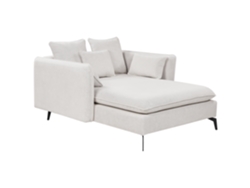 Chaise longue BELIANI Charmes de Poliéster Beige 124x159x72