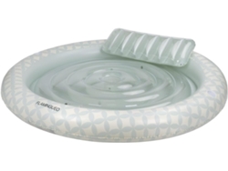 Flotador redondo de PVC para playa y piscina con diseño de flamenco azul