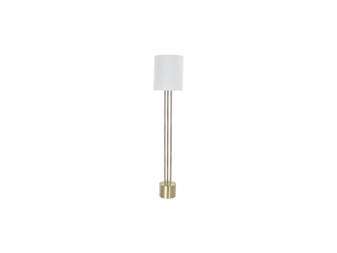 Lampara Pie Metal Lino Dorado 33x33x165cm