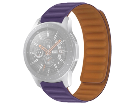 Correa de Silicona 20mm magnético para Samsung Galaxy Watch4 40mm/44mm/Garmin Venu 2 Plus - púrpura oscuro