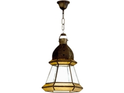 Lámpara de Techo FABRILAMP Ambarina (Amarillo - E27 - Máx. 60W - Cristal - Metal)