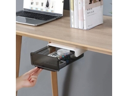 Cajón De Escritorio Con Adhesivo, Almacenamiento Oculto Debajo Del Escritorio, Deslizante (negro)