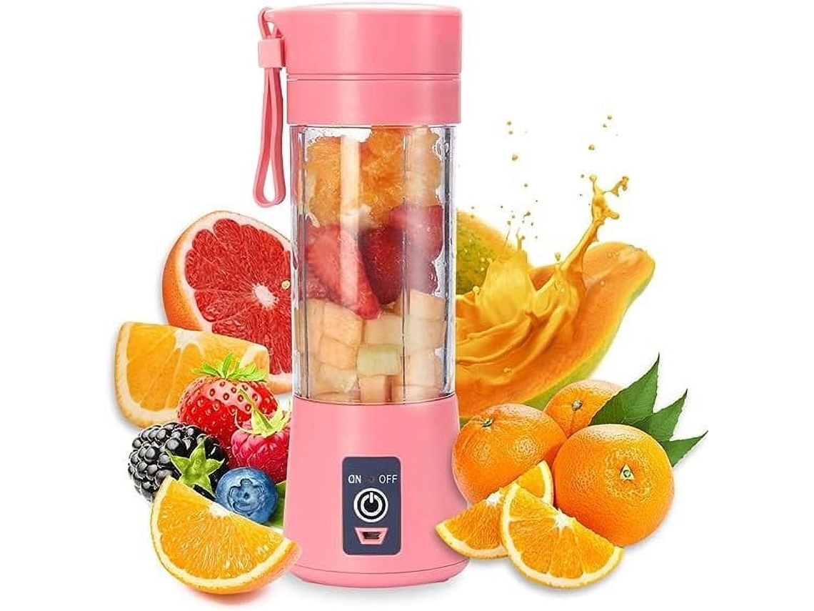 Liquidificador Portátil Smoothies Copo de Liquidificador Pessoal Usb Recarregável Rosa GERTIZ