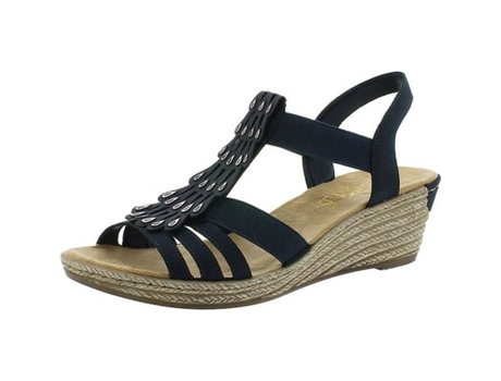 Sandalias de Tacón de Mujer RIEKER Azul (41)