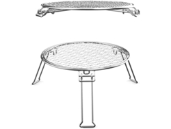 Parrilla circular antiadherente para barbacoas, ideal para pizza y picnics, plegable y portátil. Gokoco