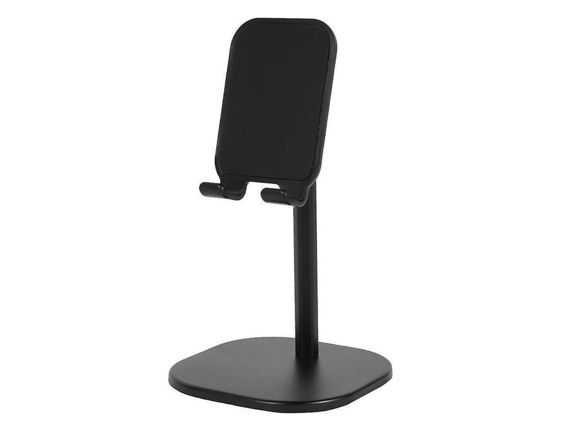 Soporte De Sobremesa Universal Para Tabletas Y Teléfonos Móviles Samsung Iphone Xek, Ajustable A 45 Grados, Color Plata/negro.