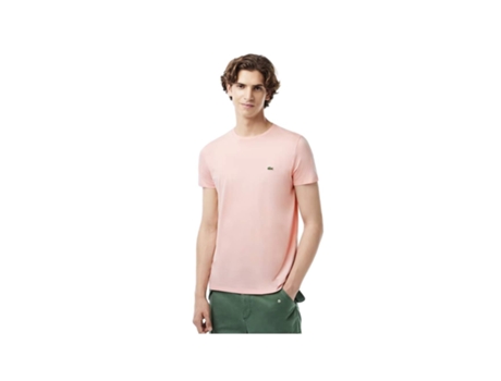 Camiseta de Hombre LACOSTE Algodón Rosa (XL)