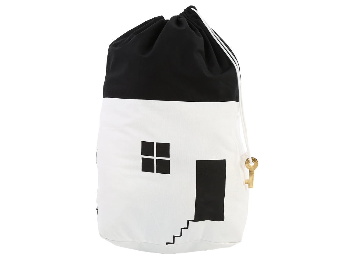 Bolsa De Almacenamiento De Juguetes Con Cordón Ajustable, Gran Capacidad, Diseño De La Casa Blanca.