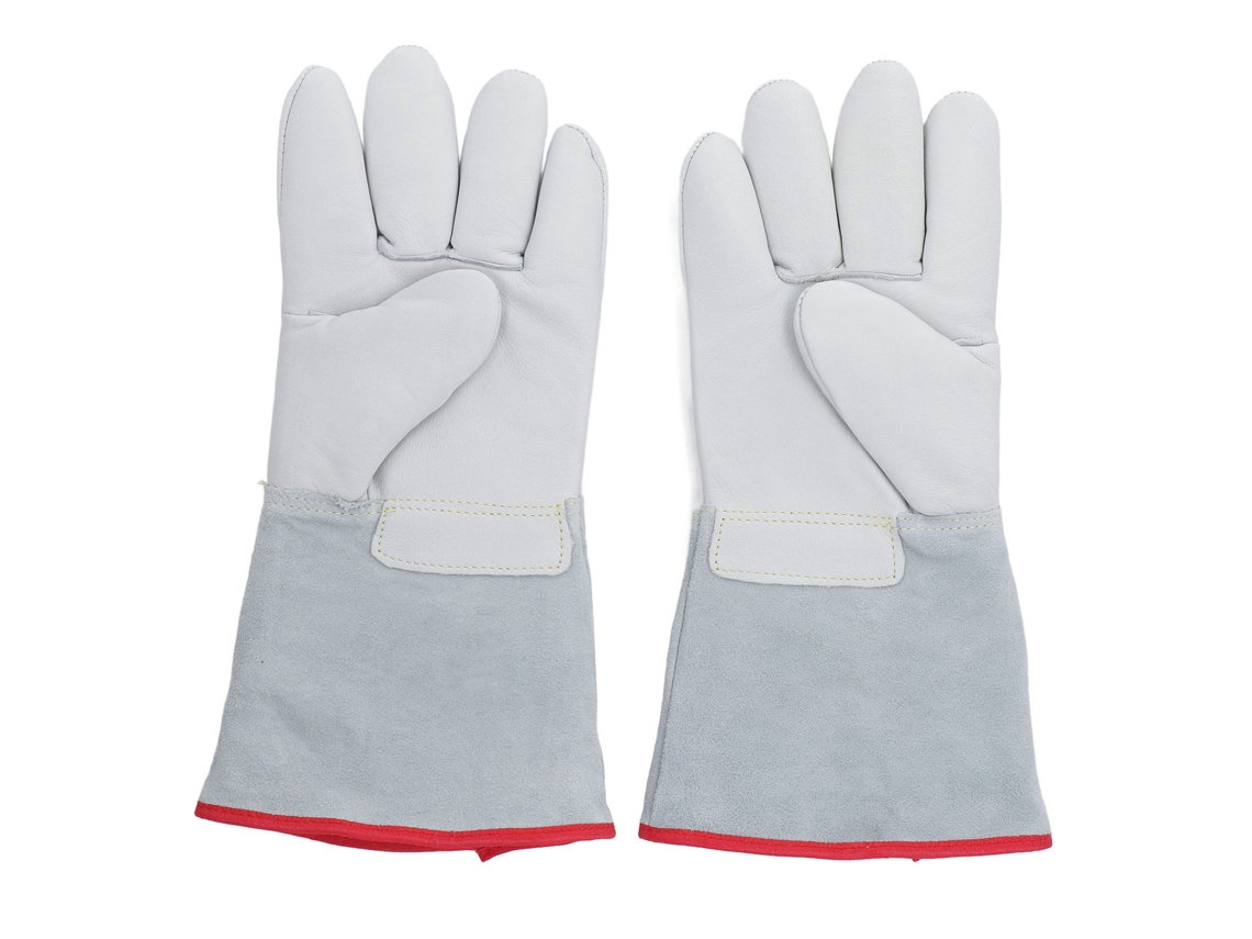 Guantes De Cuero Anticongelantes De 36 Cm Para Protección Contra Bajas Temperaturas Y Hielo Seco Con Nitrógeno Líquido.