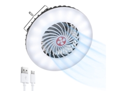Linterna Portátil De Camping Con Ventilador Solar, Luz Led Recargable Por Usb Para Tienda De Campaña, Uso De Emergencia Al Aire Libre.