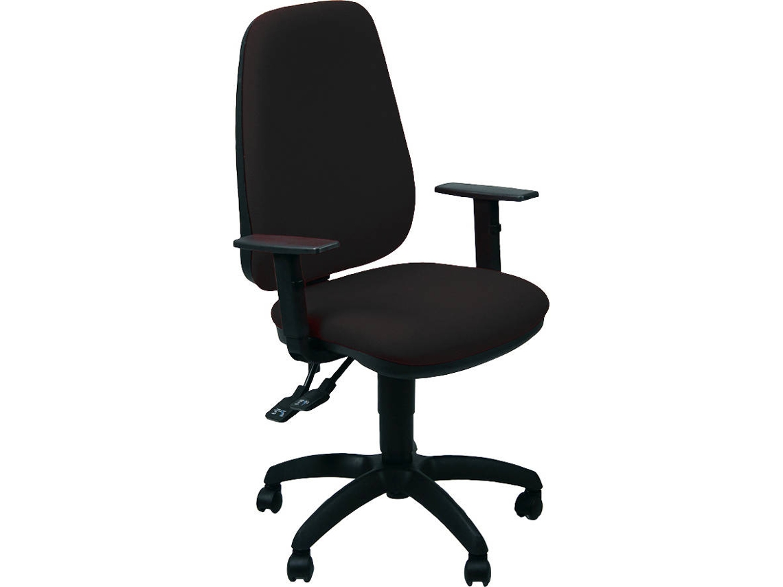 Silla de Escritorio Operativa UNIST Sincro Tete Brazos ajustables (Negro - Tapizada)
