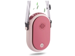 Ventilador de cuello portátil, personal, a batería, recargable por USB, 3 velocidades, mini aire acondicionado Yizhood (rojo)