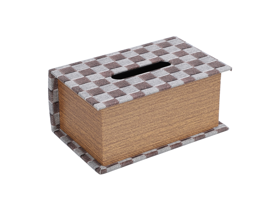 Soporte Para Papel Higiénico Con Forma De Libro, De Madera Y Cuero Sintético, De Gran Capacidad, Para El Hogar O La Oficina, Con Bandeja Marrón.
