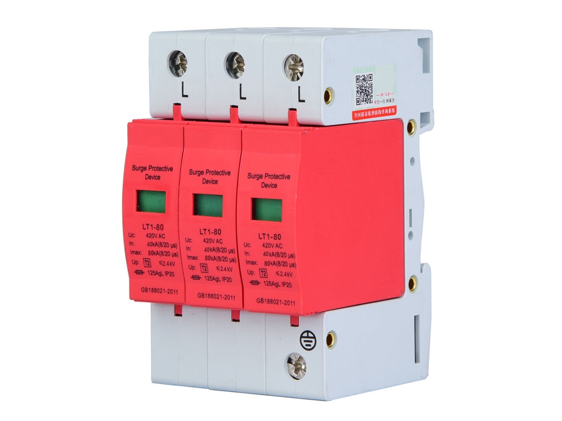 Protector De Sobrecarga Para Hogar 80ka Dispositivo De Arrestador De Baja Tensión ~385vac