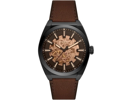FOSSIL Reloj Masculino Automático Analógico Pulsera de Cuero Marrón Me3207