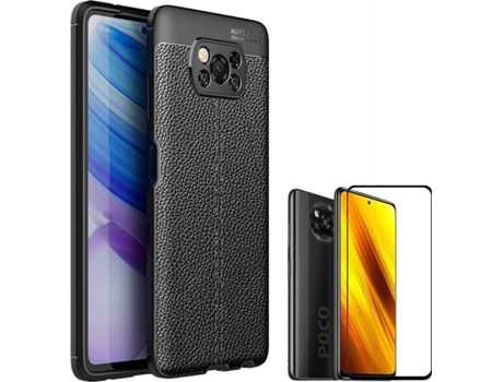 Kit Película Full Cover Xiaomi Poco X3 Pro PHONESHIELD Rugged Leather Negro