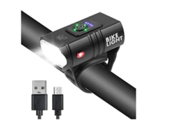 Juego Luces Bicicleta 1500lumens Ipx7 Negro